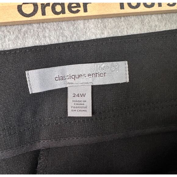 Classiques Entier Pants Black WMNS Plus Size 24W High Rise Slim Fit Stretchy - Picture 8 of 14